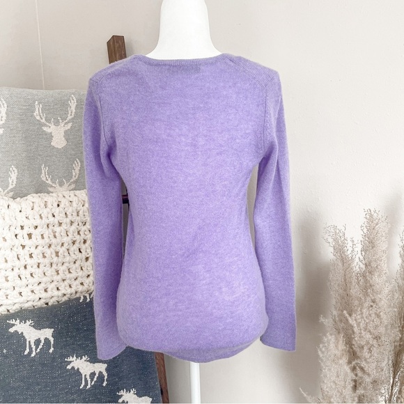 Claudia Nichole | cashmere nautical print lavender crewneck sweater, size small - Picture 7 of 15